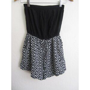 Bajee Collection Strapless Black Smocked Romper S EUC